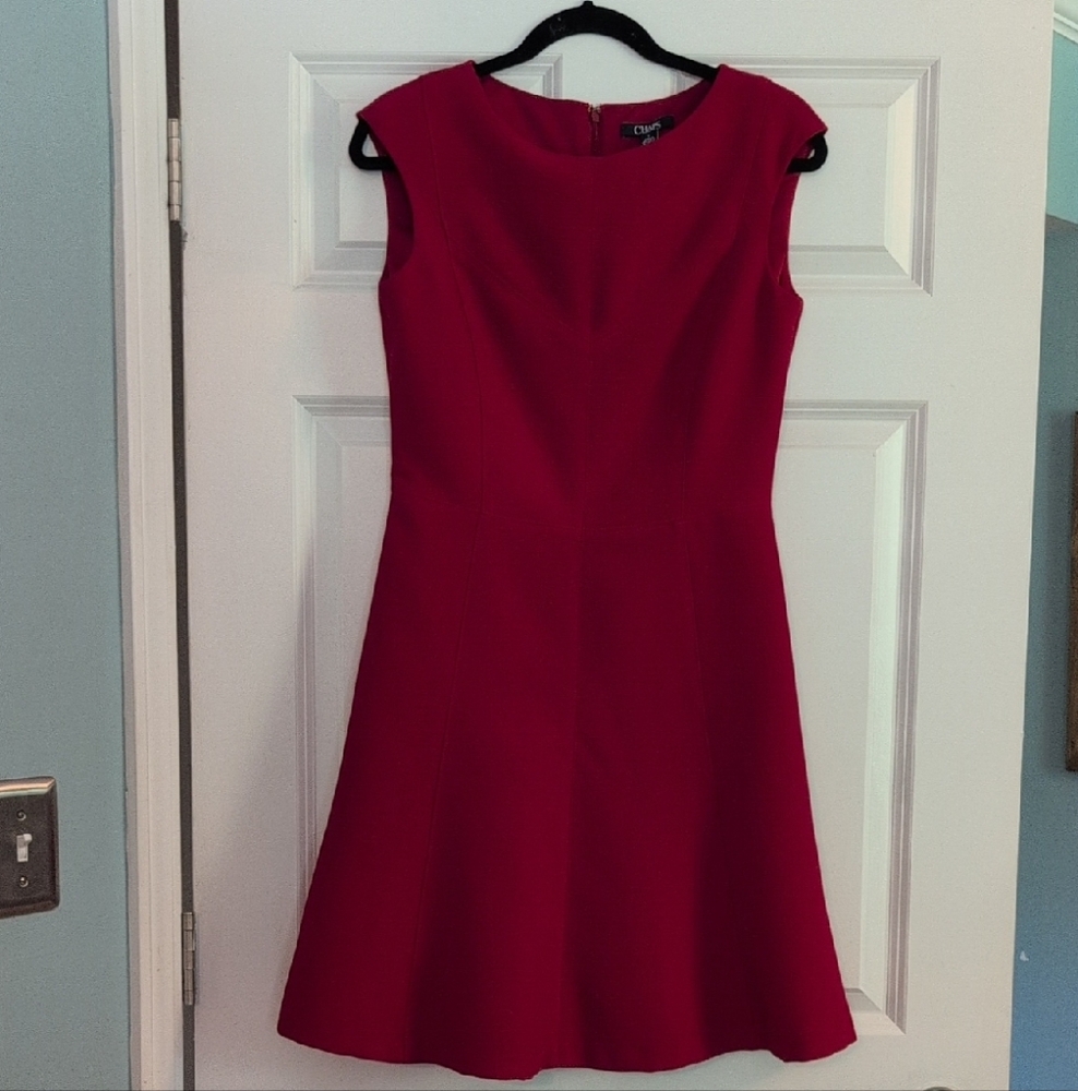 Chaps Ralph Lauren Vibrant Red Sleeveless Dress